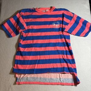 Vintage Walt Disney Studios Shirt Mens Small Mickey Mouse Stripe‎ 80s Made USA